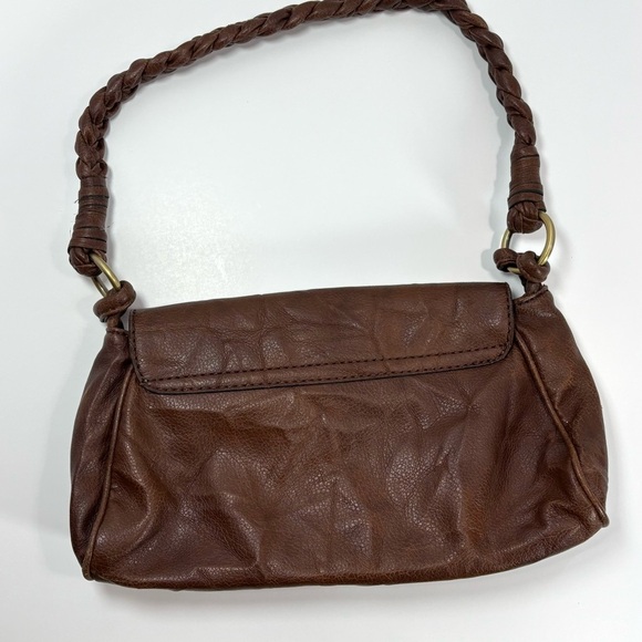 Vintage Y2K Guess Brown Leather Shoulder Bag Crown Logo Boho - Picture 4 of 8